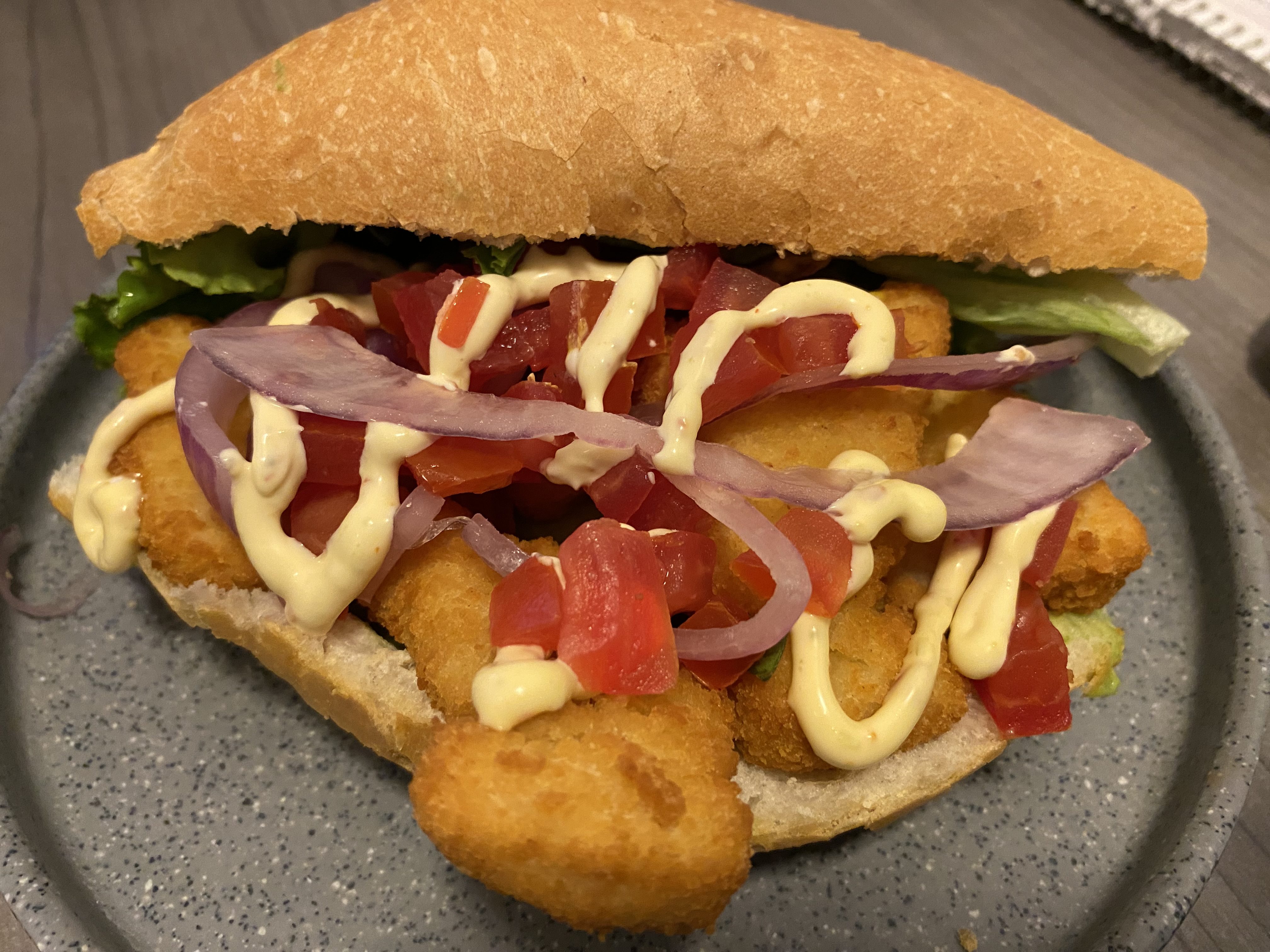 Torta de nuggets gratinada